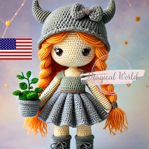 Taurus Amigurumi Crochet English Pattern - Zodiac Doll Tutorial - PDF Digital Download