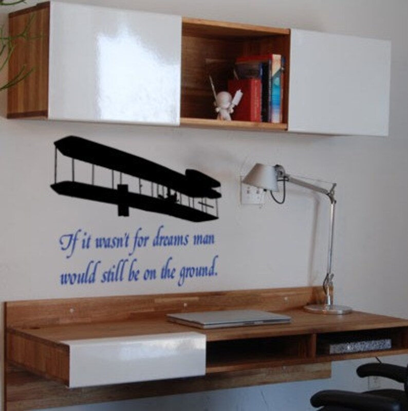 Wright brothers wall quote decal wall words aviation quote Etsy