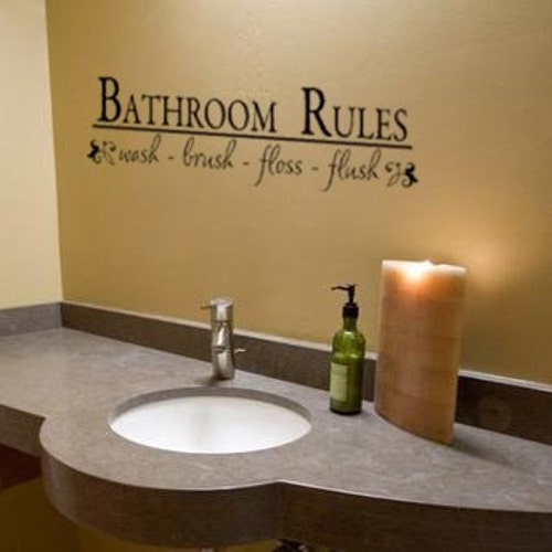 Bathroom Decalquote Decalbathroom Decorquote Stickervinyl Etsy