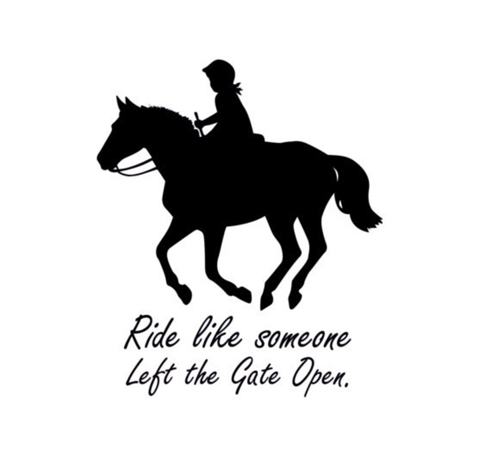 Horse wall decal Horse rider quote sticker Girls teen Etsy