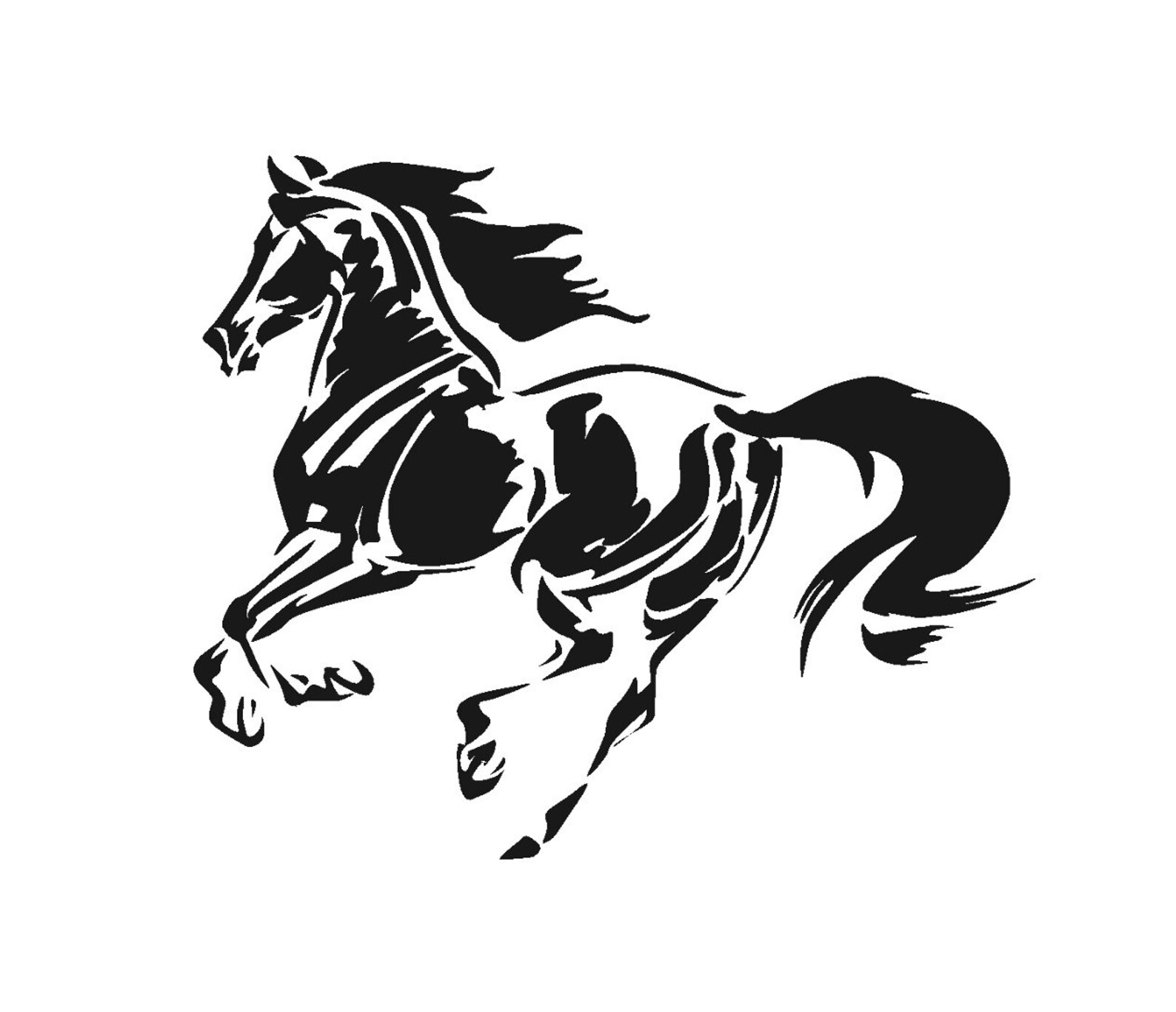 Horse Mustang Wall Decal Horse Rider Sticker Tween Teen Etsy