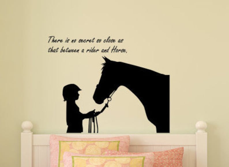 horse decal wall quote sticker wall words horse and rider | etsy
