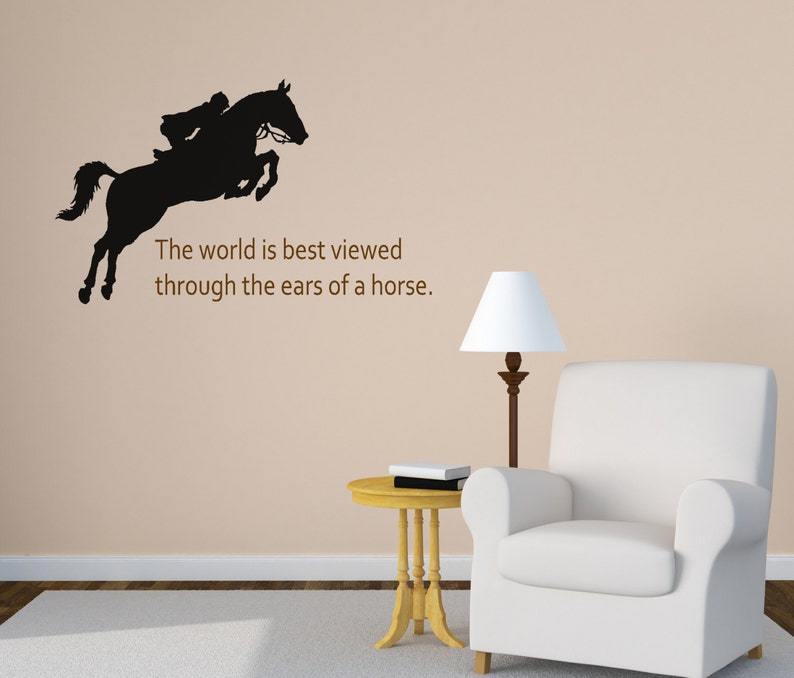 Horse Wall Decal Girls Bedroom Wall Decal Quote Wall Decal Etsy