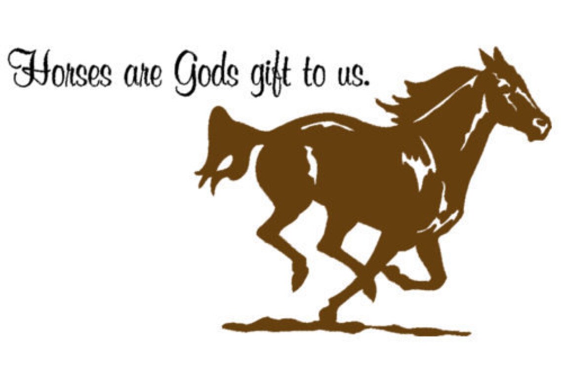 Horse Pony Wall Decal Mustang Quote Decal Wall Words Etsy