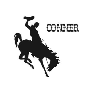 Horse Rodeo Bronc Rider Decal Western Style Wall Decor Teen - Etsy