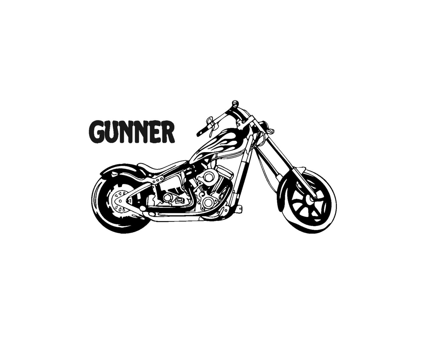 Chopper decalMotorcycle decalBike decalPersonalized Etsy
