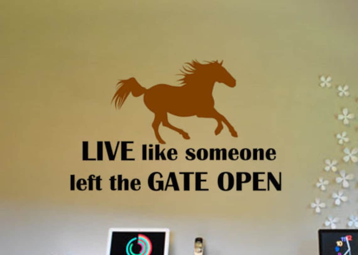 Horse Decal Quote Wall Sticker Wall Words Decal Girls Room Etsy