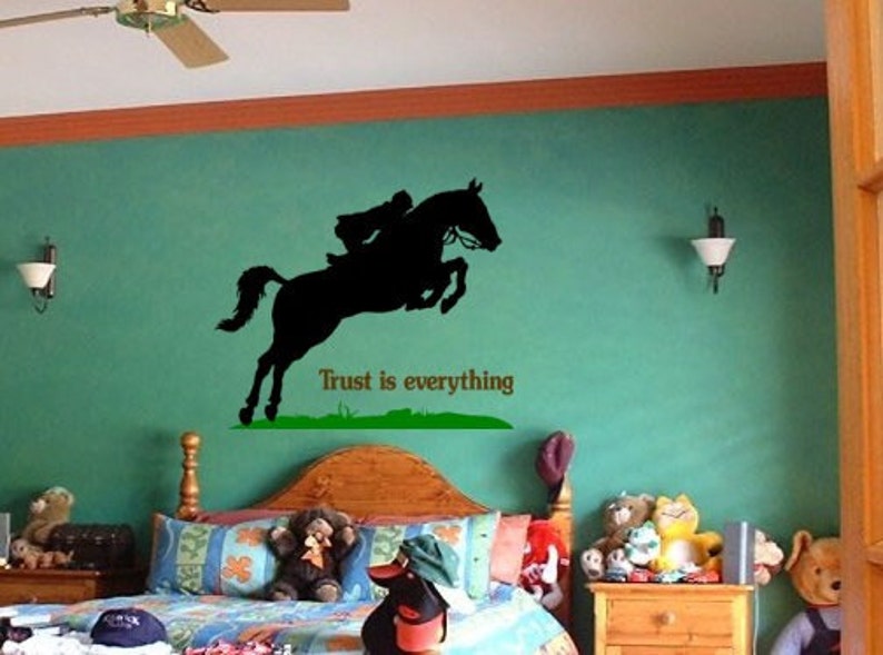 Horse wall decal quote wall sticker girls bedroom pony Etsy