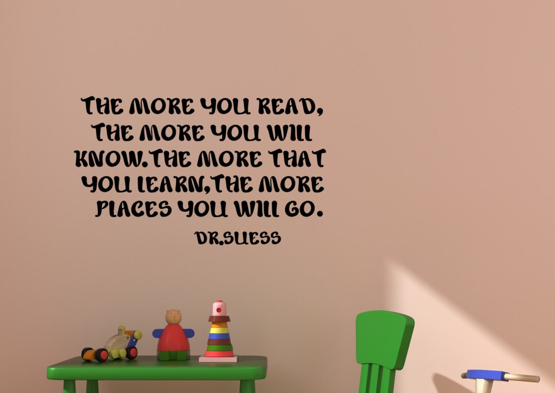 Nursery Quote Decal, Baby Girl Nursery Decor, Dr. Suess Quote, Childs