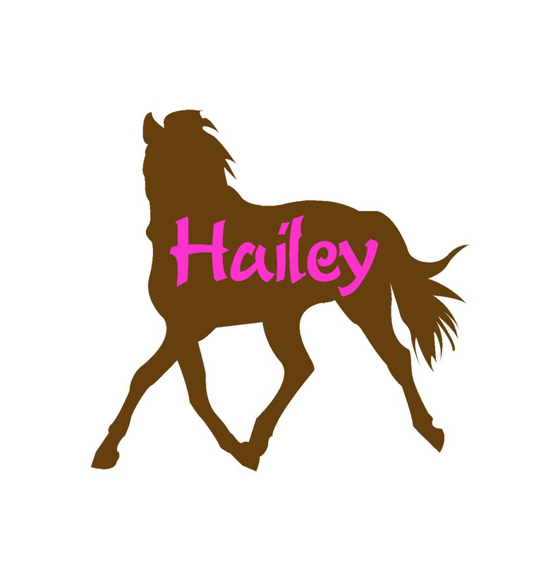 Horse Decalpersonalized Decalgirls Name Wall Decalname Etsy