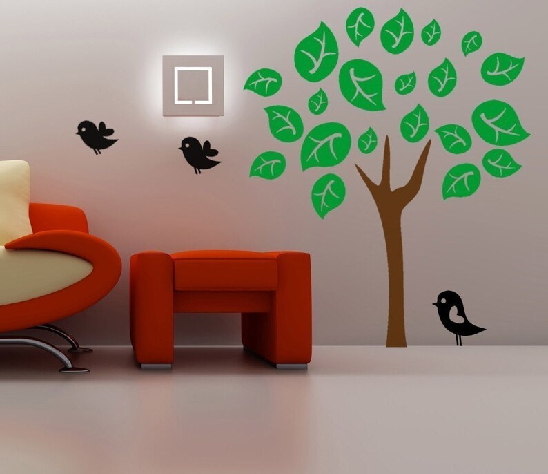 Tree Wall Decal Nursery Wall Decor Baby Room Tree Sticker Etsy