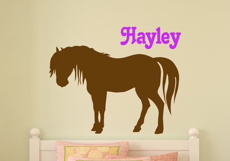 Horse Wall Decal Personalized Pony Sticker Baby Nursery Name Etsy