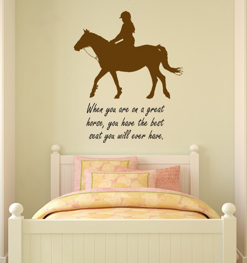 Horse wall decal Horse quote sticker Wall words Girls Etsy