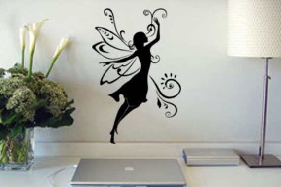Baby Girl Nursery Room Decal Magical Fairy Wall Sticker Teen Bedroom Wall Decal Dorm Room Decor Girls Room Bathroom 18 X 27 Inches