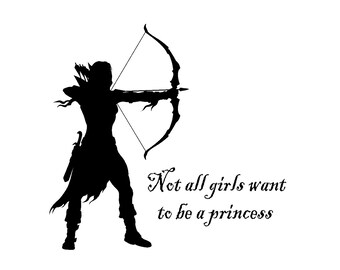 Girls Bedroom Quote Wall Decal Sticker Video Gamer Theme Teen Student Room College Dorm Decor Archery Custom Vinyl Wall Home Office Den