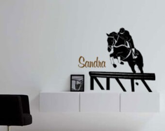 Horse decal-Horse sticker-Personalized sticker-Hunter jumper decal-Kids room decor-28 X 29 inches