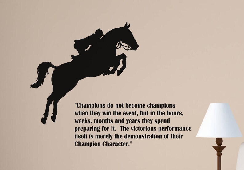 Horse decal quote wall sticker wall words decal girls room