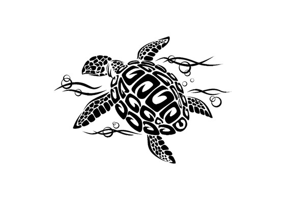 Sea Turtle Wall Decal Ocean Sea Girls Bedroom Decor Playroom Teen Girl Baby Nursery Wall Sticker Dorm Room Vinyl 20 X 28 Inches