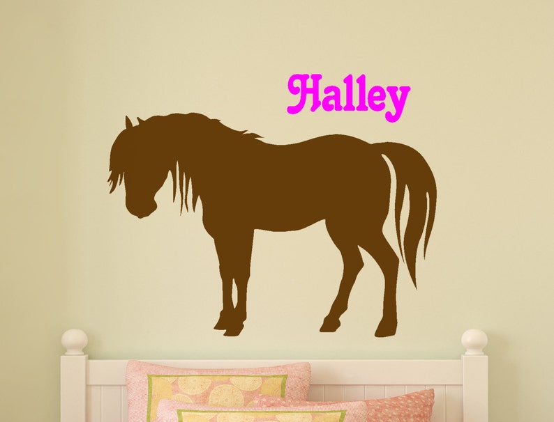 Girls Name Horse Decal Horse Personalized Sticker Horse Wall Decal