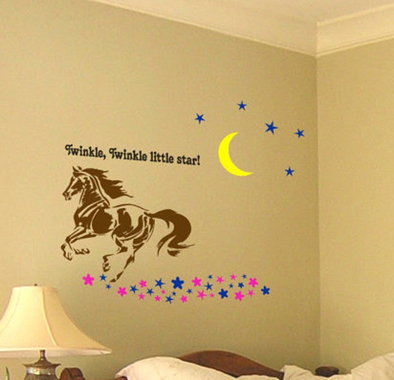 horse wall decal girls room wall words teen girl bedroom vinyl | etsy