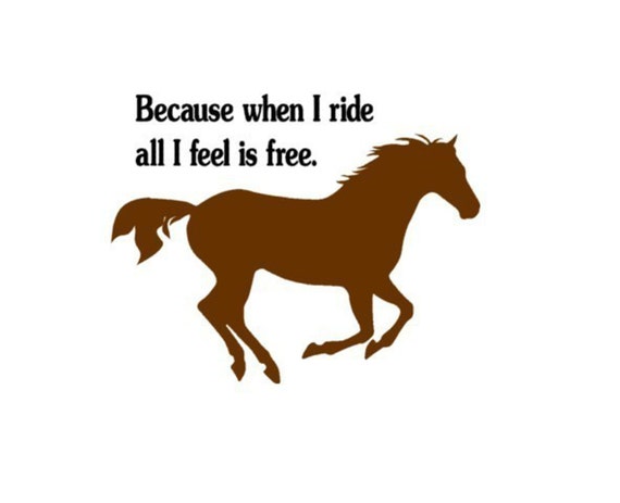 Horse Decal Wall Words Girls Room Teen Girl Bedroom Decor Word Art Dorm Decal Quote Sticker Mustang Wall Decal 23 X 30 Inches