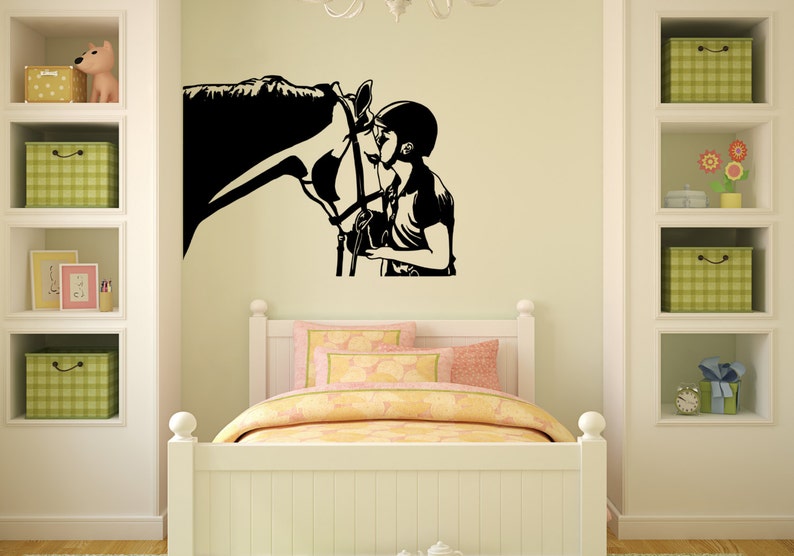 Horse Pony Wall Decal Western Decor Girl Horse Rider Etsy