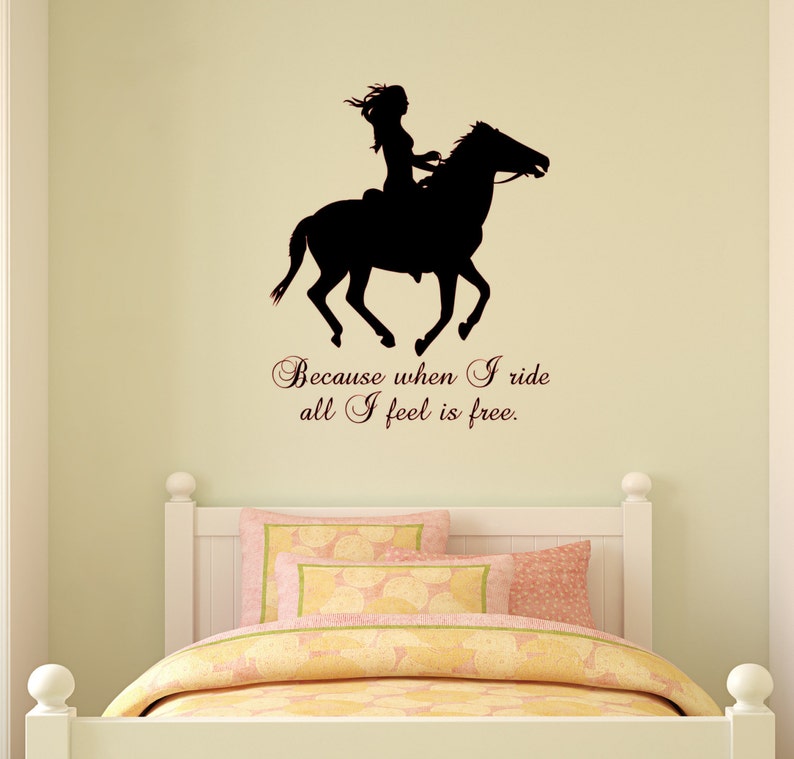 horse wall decal horse quote sticker horse decal for girls | etsy