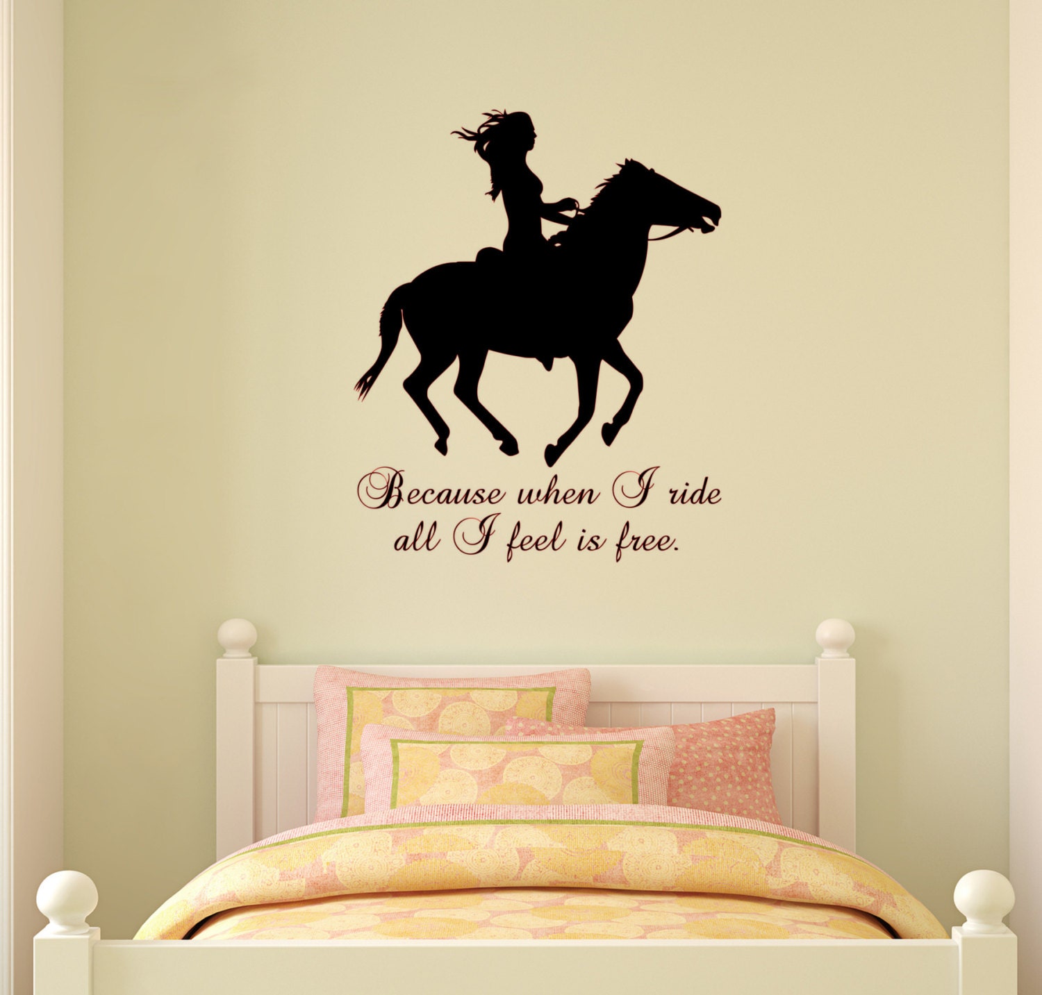 Horse Quote Sticker Wall Decal Wall Words Girls Bedroom Decor