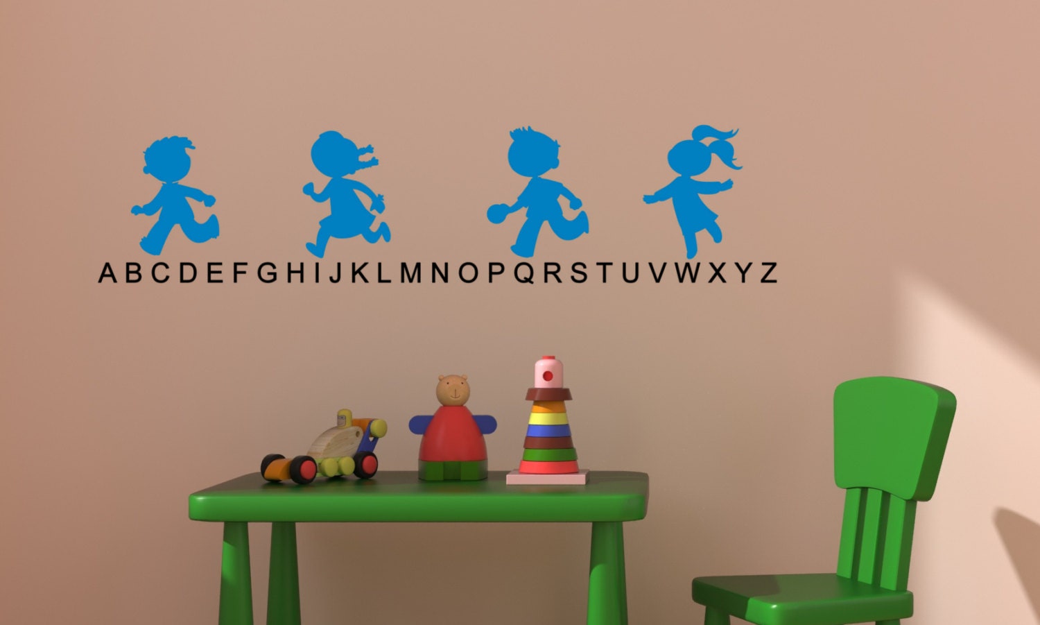 Alphabet Wall Decal Letter Stickers ABC Educational Vinyl Etsy