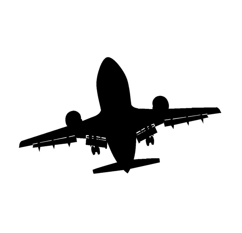 Aircraft Wall Decal Jet Airliner Sticker Aviation Room Decor Etsy