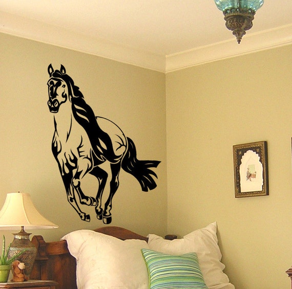 Horse decalmustanghorse stickerhorse vinyl wall decorBig Etsy