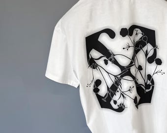 Off-White Blurred Logo on Heart White T-shirt Size XL