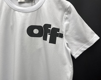 Off-White White T-shirt Urban Print on Heart&Back Size XL
