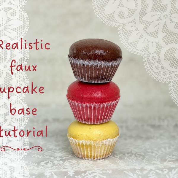 Video Anleitung zur Herstellung von Faux Realistic Cupcakes