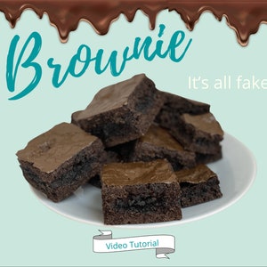 Faux Realistic Brownie video Tutorial