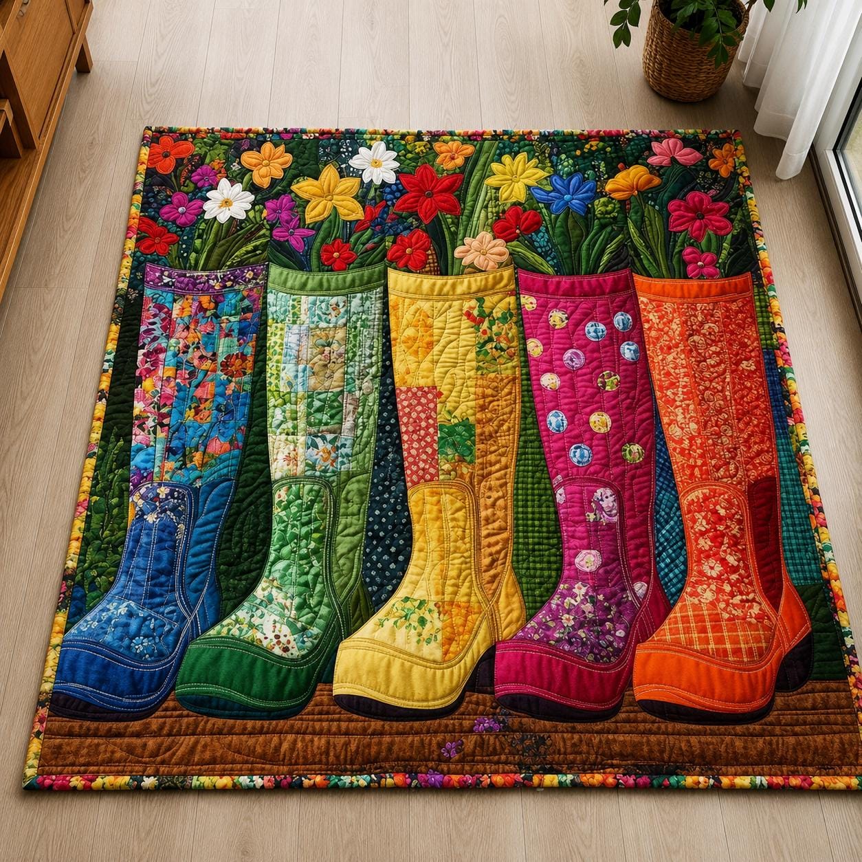 Blooming Boots Quilt Pattern - Etsy
