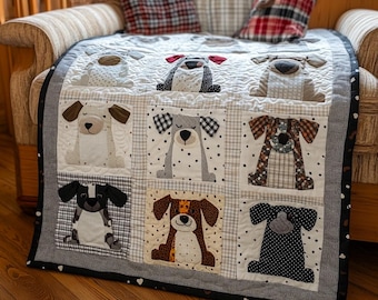 Snuggle Pups 1919 Quilt Pattern – Puppy Wall Hanging Sewing Instructions (Printed Pattern)