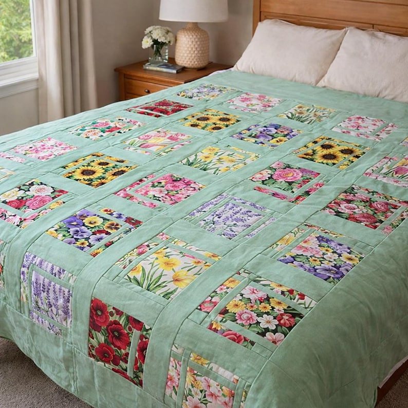 Floral Patchwork Quilt Pattern – Spring Petals 3267T Sewing Project ...