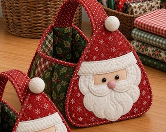 Santa Satchel 3543T  Applique Pattern – Christmas Bag, Sewing Project