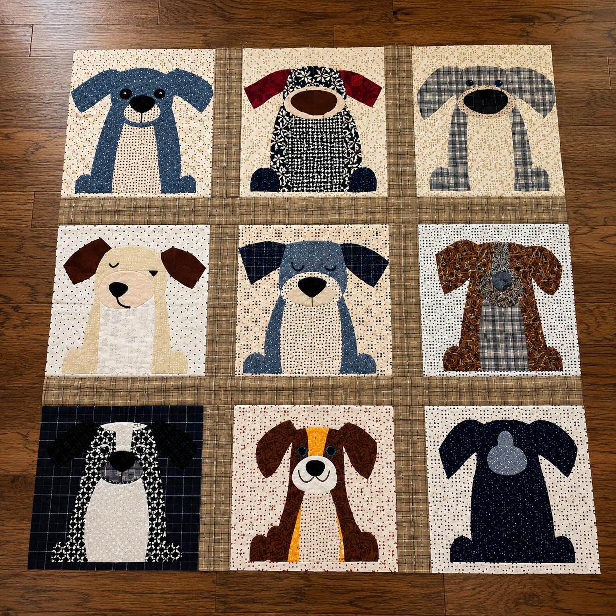 Snuggle Pups 1919 Quilt Pattern – Puppy Wall Hanging Sewing ...