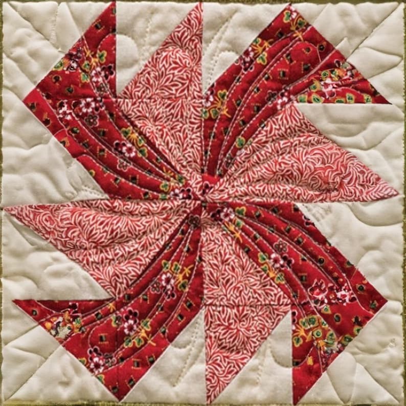 Peppermint Swirl Quilt Pattern: Printed Fabric Requirements, 16” X 40 ...