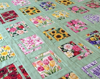 Floral Patchwork Quilt Pattern – Spring Petals 3267T Sewing Project (Printed Paper)
