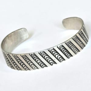 Native Geneva Ramone Signed Sterling Silver Navajo Cuff Bracelet 6-5/8" 20g 925 GORGEOUS!