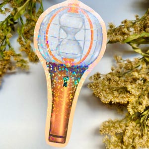 Ateez Lightiny Light Stick Holographic Vinyl Sticker / Water Resistant Kpop Lightstick Sticker / Lightiny Kpop Decal For Laptops & More