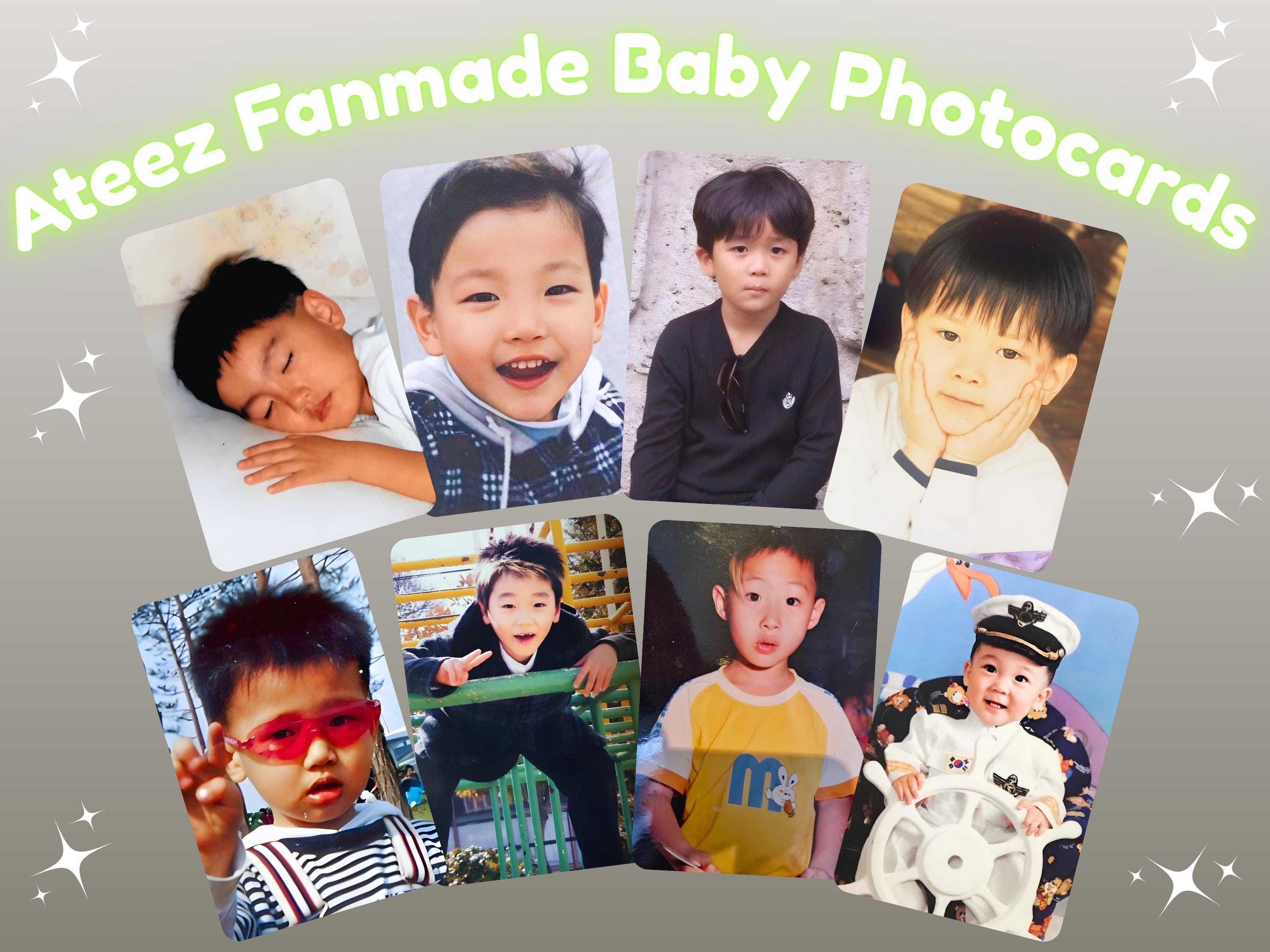 ATEEZ ユノ 幼少期 証明写真 トレカ Ateez Fanmade Baby Photo KPOP Photocards - Etsy
