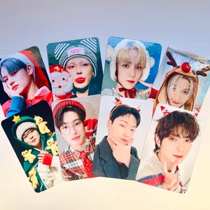 Ateez KPOP Fanmade Christmas Photocard Set