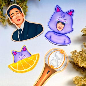 Ateez Choi San Holographic Stickers: Water-Resistant Kpop Decals