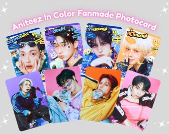 Ateez Aniteez In Color Fanmade KPOP Photocards