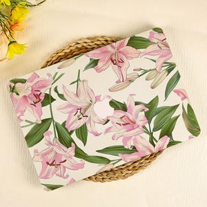Lilies MacBook Case for New 2025 M4 Air 15/13 Inch A3240 A3241 MacBook Pro13 14 15 16 Inch 2023 2024 Air 13 15 M3 M2 M1 Laptop Cover for Her