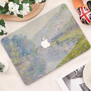 Monet Along the Seine at Jeufosse Macbook Cover for 2025 M4 Air 15/13 MacBook Pro 16/14/15/13 Inch M1 2022 M2 M3 2024 Protective Case